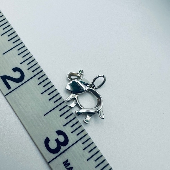 Tiffany & Co. Save the Wild Elephant Charm with Tsavorite Sterling Silver Pouch - Picture 8 of 9